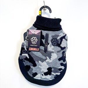 Canada Pooch Black & Gray Camo Northern Knit Winter Coat